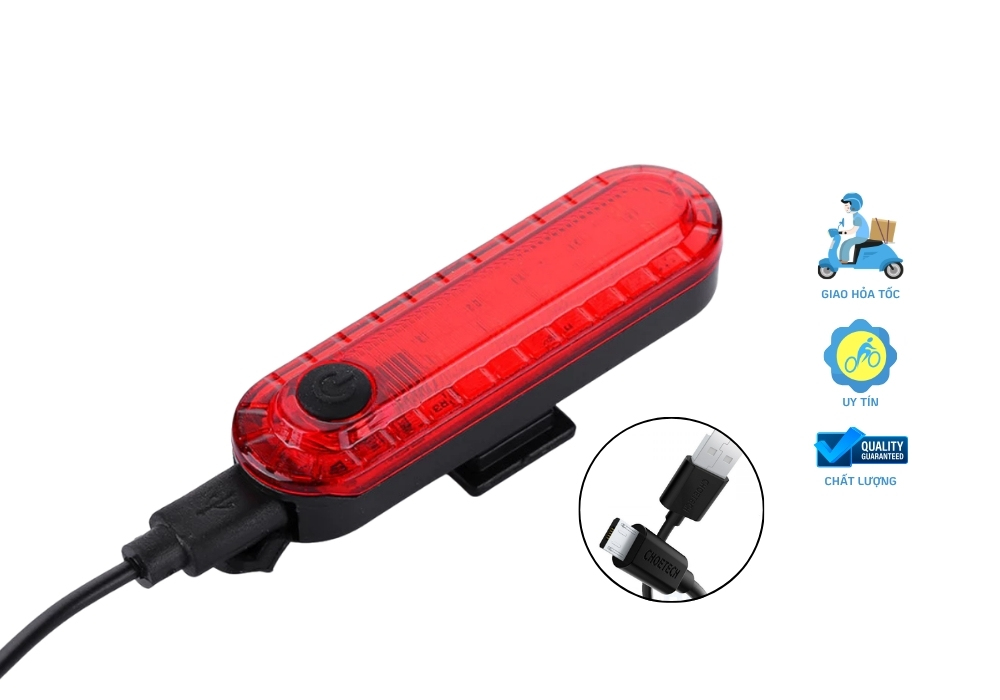 Đèn Hậu Cảnh Báo Xe Đạp Raca Sạc USB 4 Chế Độ Sáng